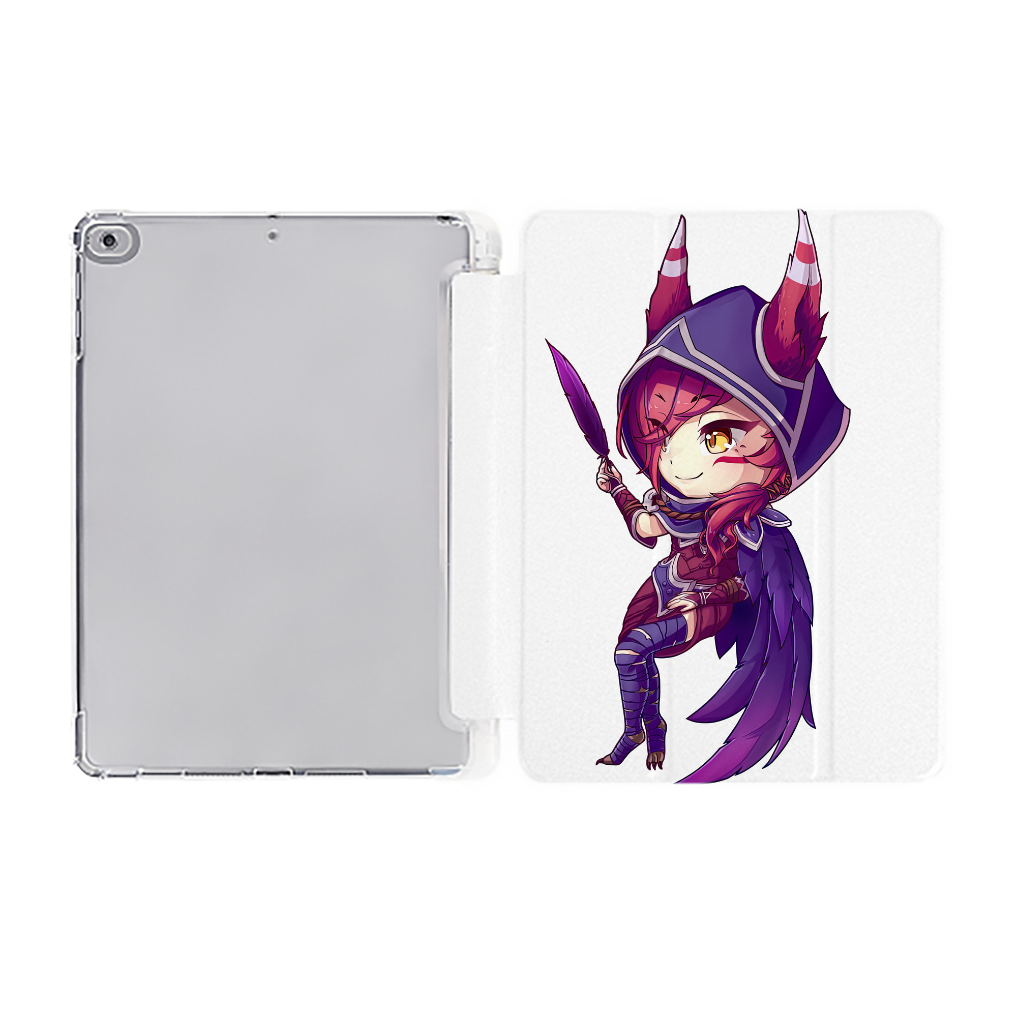 （画像用） リーグ・オブ・レジェンド League of Legends LOL IPad ケース ペン収納付き 三つ折りスタンド PUレザー×シリコン 対応機種9.5/10.5/10.9インチ